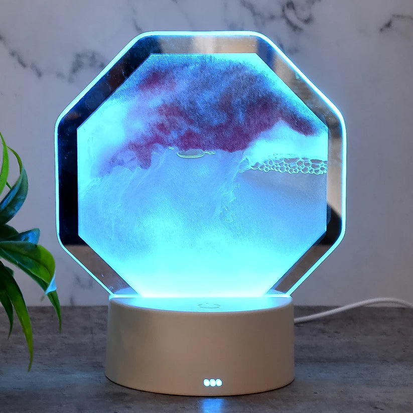 Led moving sand art table lamp (1 set)