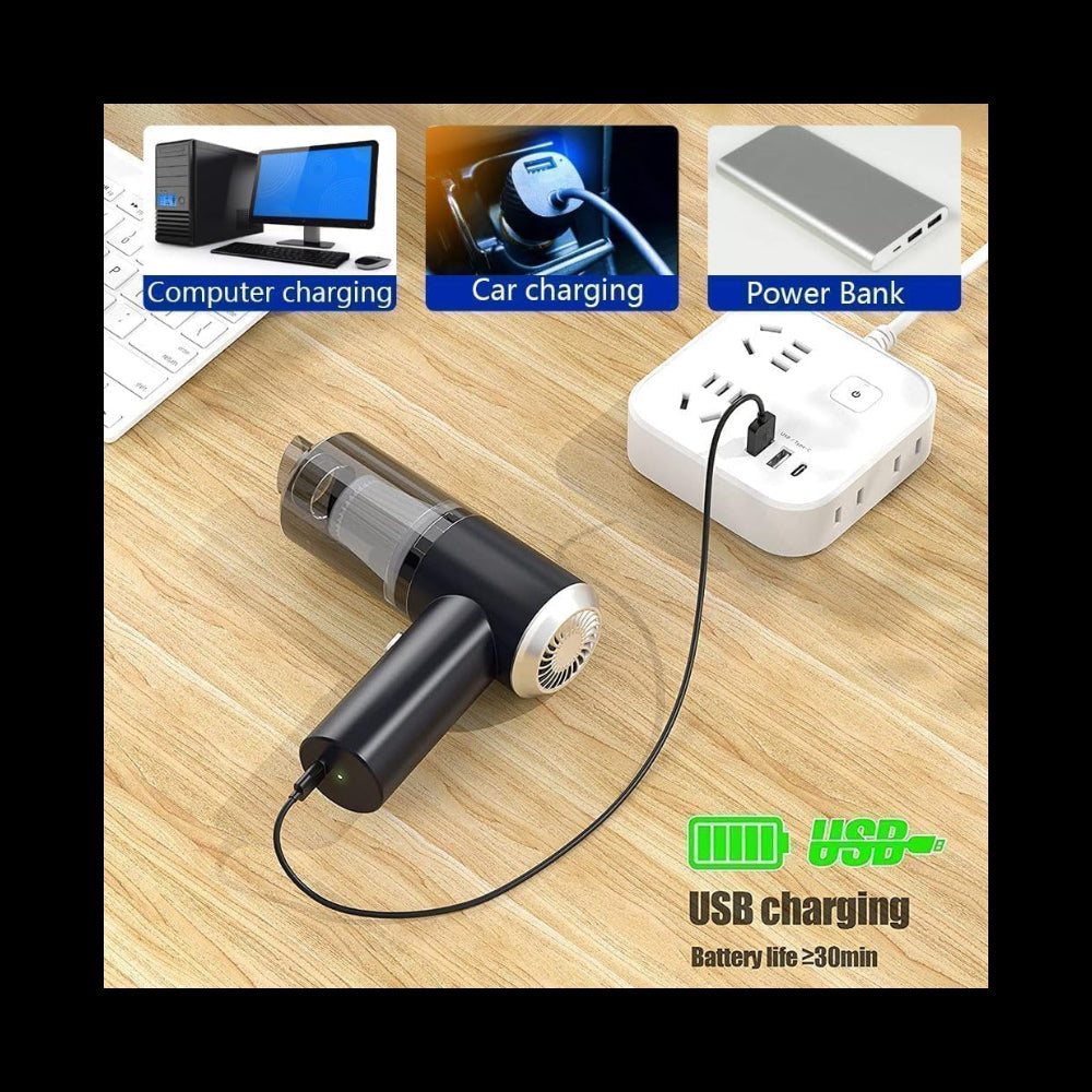 3 in 1 Mopping Vacuum Blower with Mini Dust Buster USB Portable Vacuum Cleaner Dry and Wet